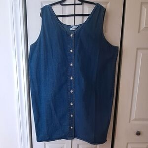 SOLD 90s Vintage Plus Size Denim Dress